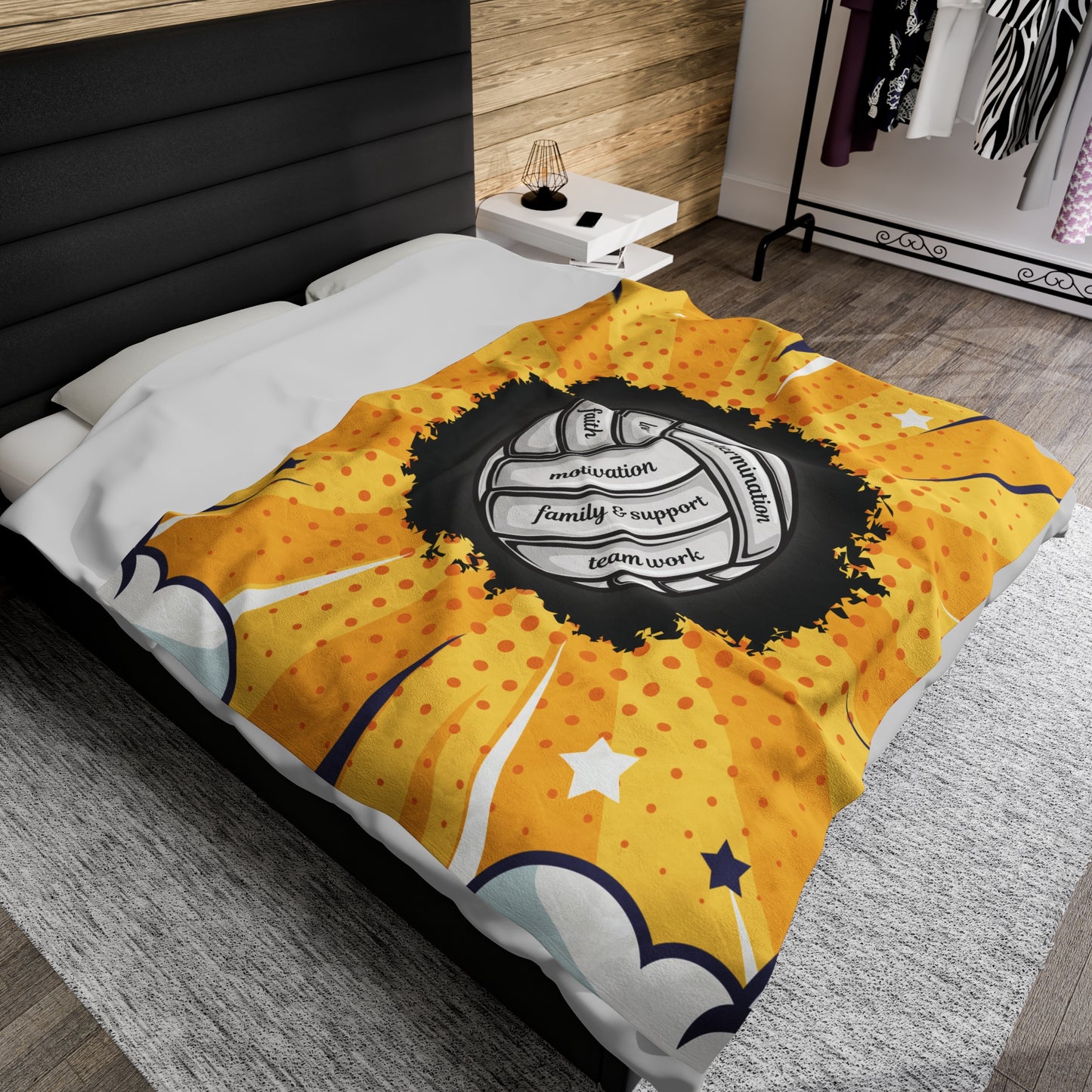 Cozy Inspirational Volleyball Blanket