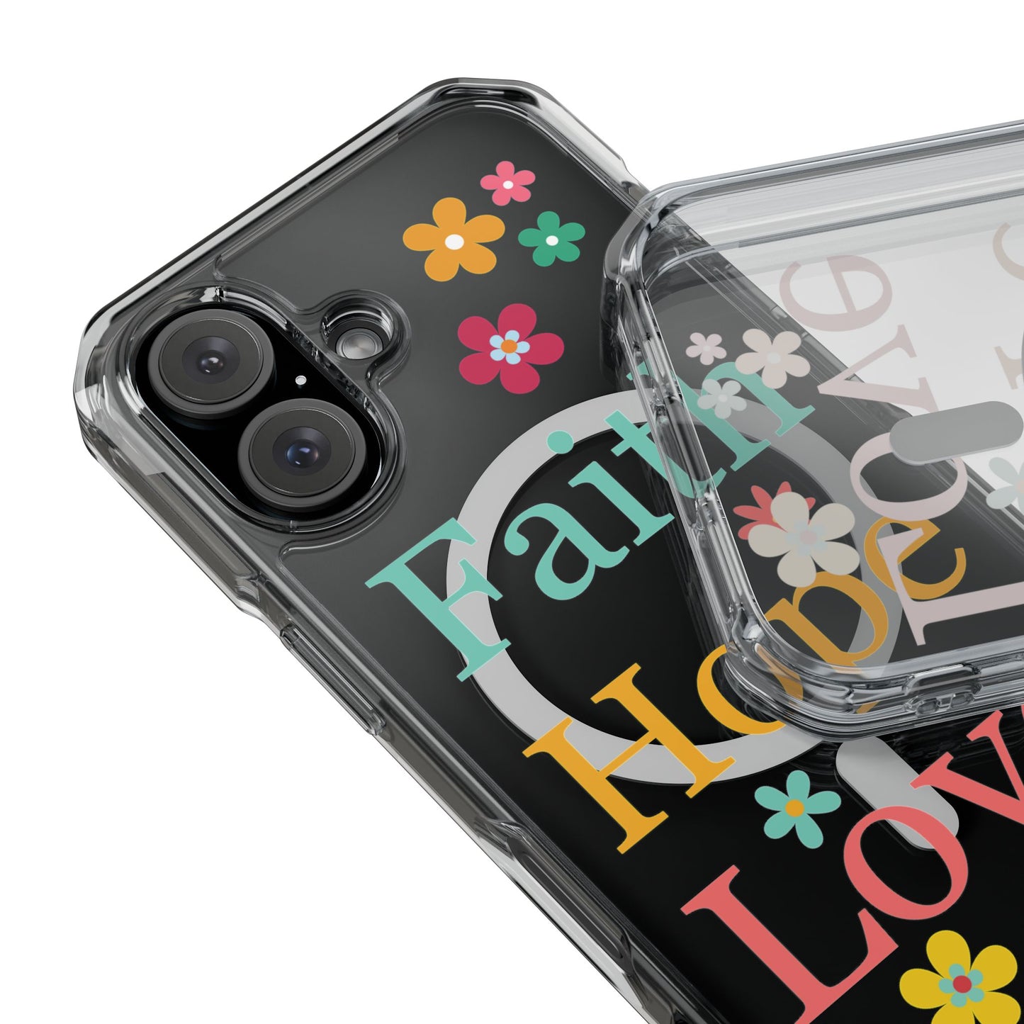 Faith, Hope, Love Magnetic Clear Impact iPhone Case