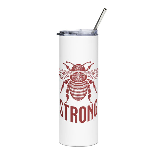 Bee Strong Stainless-Steel Tumbler, 20oz