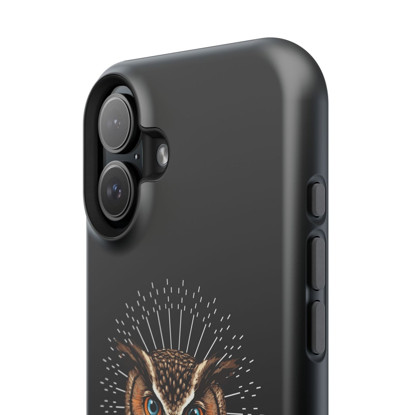 Black Owl Wisdom Impact-Resistant iPhone Case