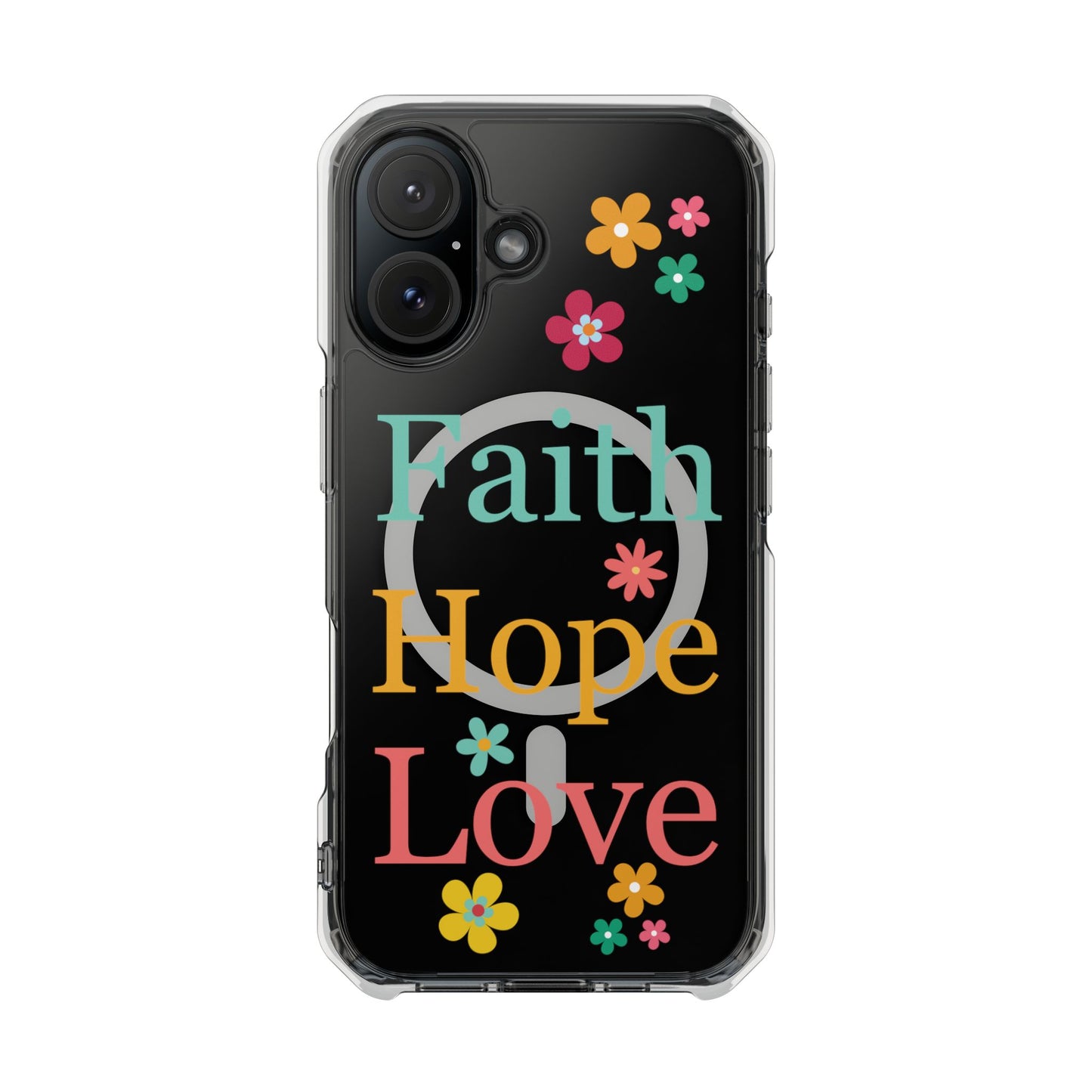 Faith, Hope, Love Magnetic Clear Impact iPhone Case
