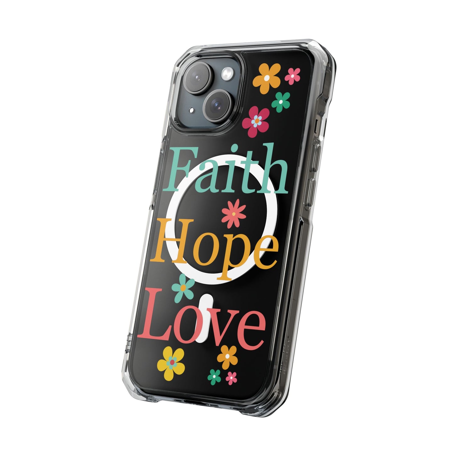 Faith, Hope, Love Magnetic Clear Impact iPhone Case