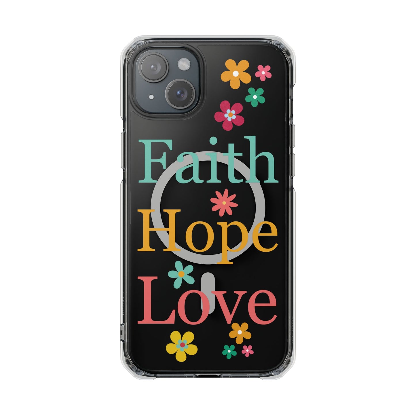 Faith, Hope, Love Magnetic Clear Impact iPhone Case