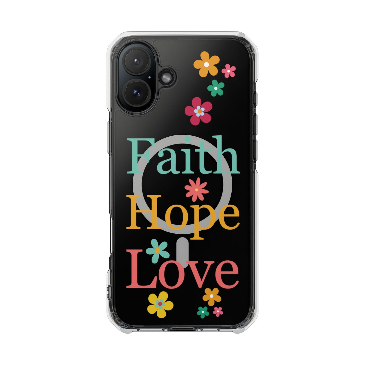 Faith, Hope, Love Magnetic Clear Impact iPhone Case