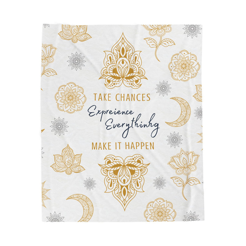 Take Chances Velveteen Blanket