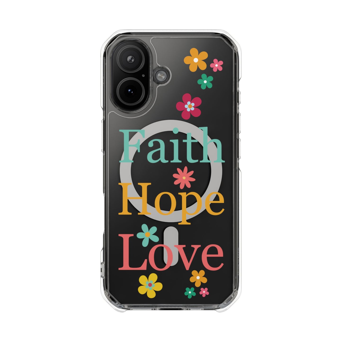 Faith, Hope, Love Magnetic Clear Impact iPhone Case