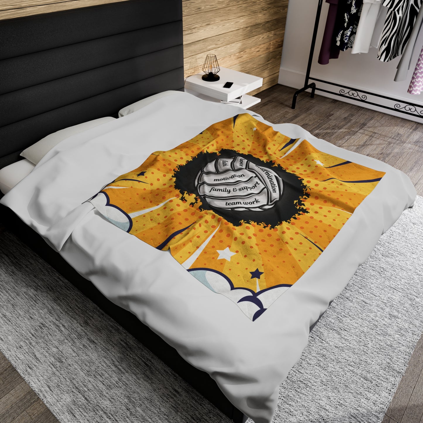 Cozy Inspirational Volleyball Blanket