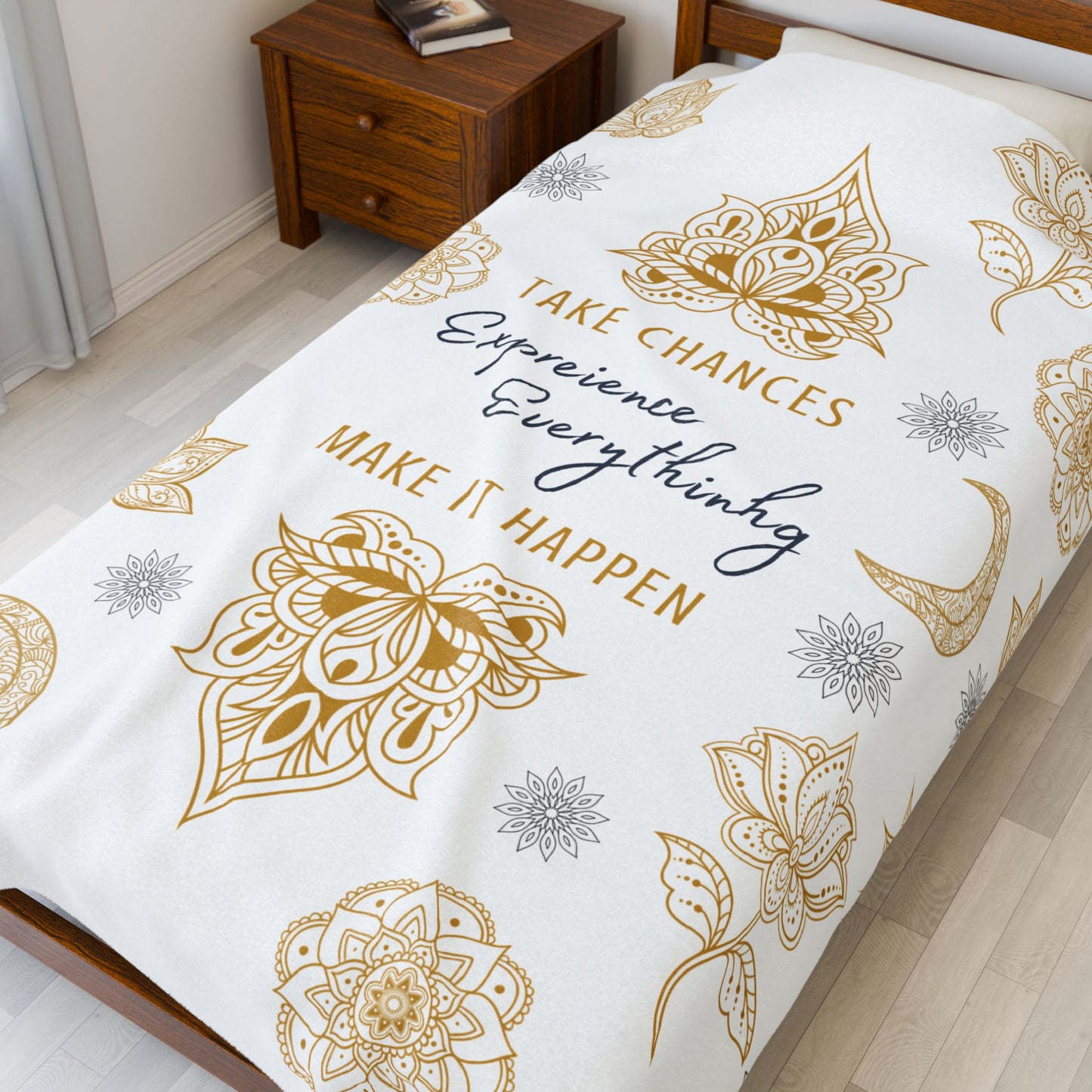 Take Chances Velveteen Blanket