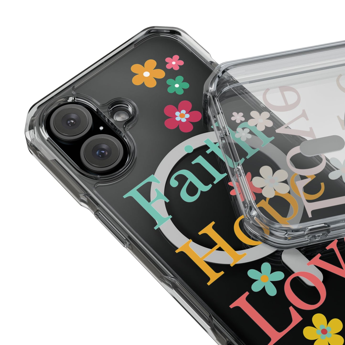 Faith, Hope, Love Magnetic Clear Impact iPhone Case