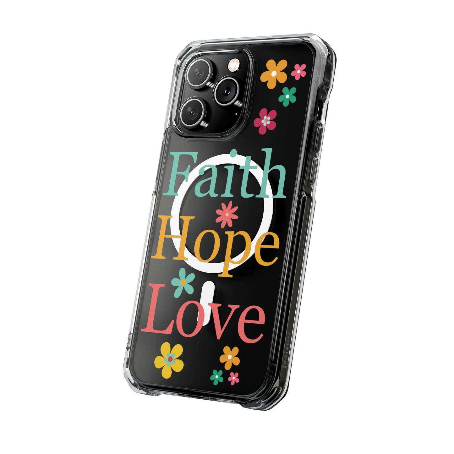 Faith, Hope, Love Magnetic Clear Impact iPhone Case