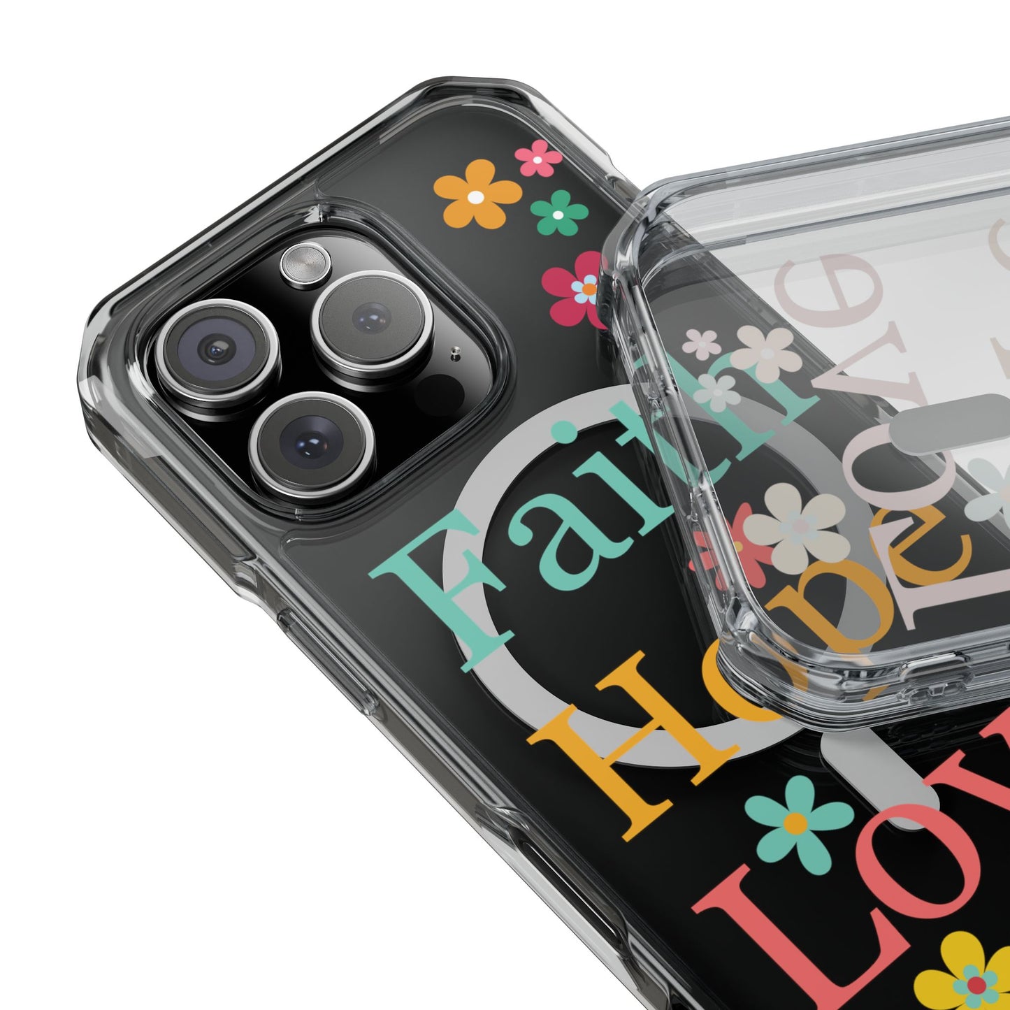 Faith, Hope, Love Magnetic Clear Impact iPhone Case