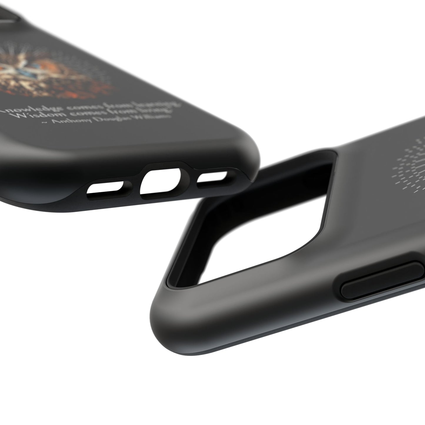 Black Owl Wisdom Impact-Resistant iPhone Case
