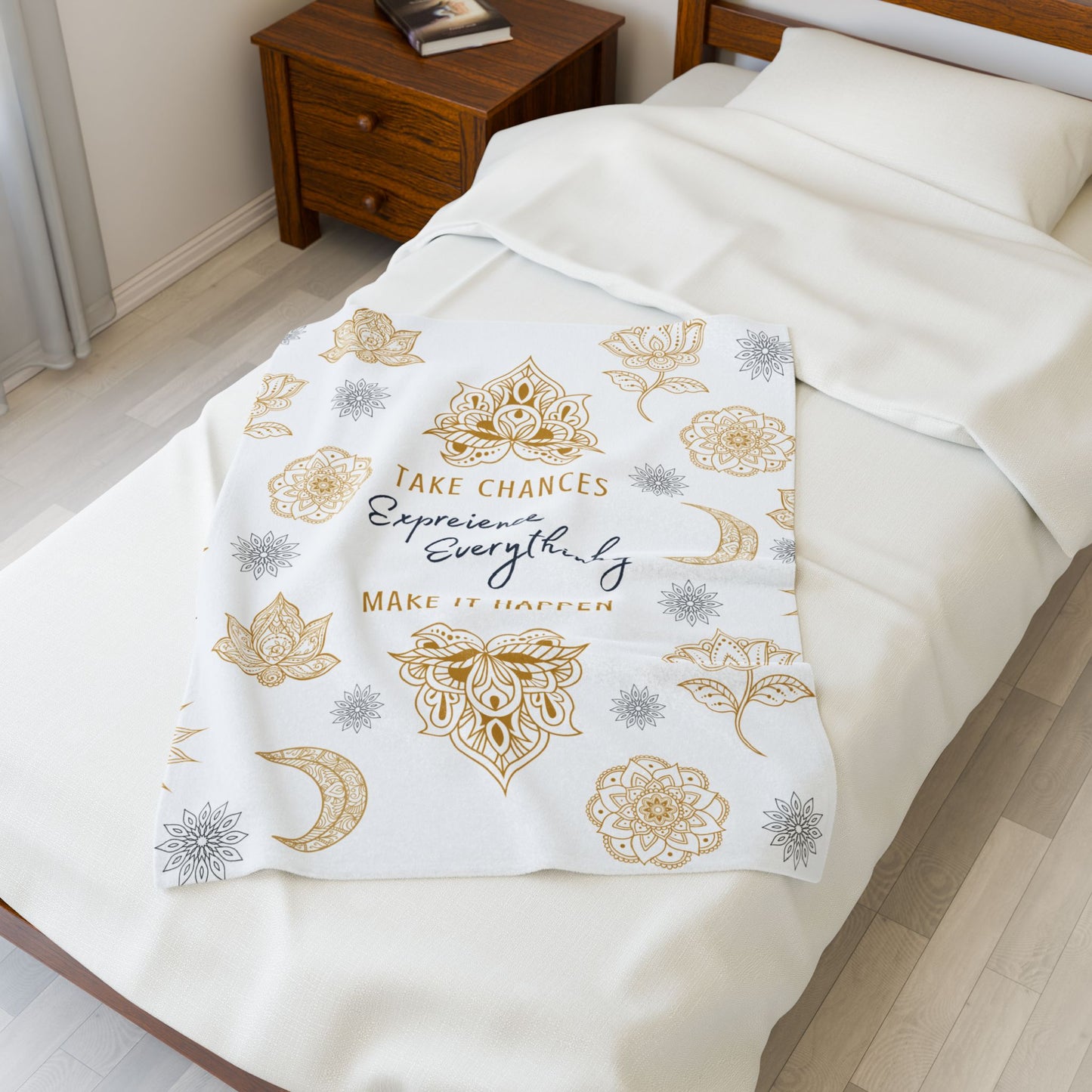 Take Chances Velveteen Blanket