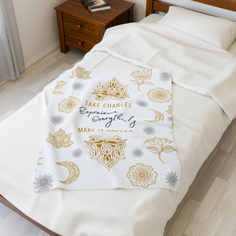 Take Chances Velveteen Blanket