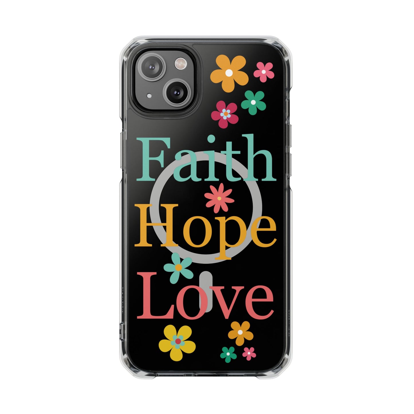 Faith, Hope, Love Magnetic Clear Impact iPhone Case