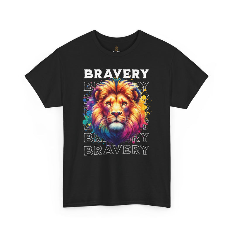 Men's Lion Bravery Shirt Sleeve T-Shirt