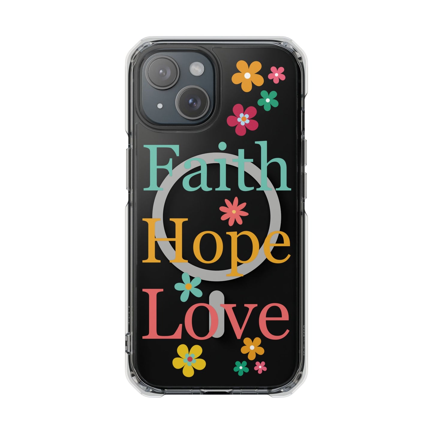 Faith, Hope, Love Magnetic Clear Impact iPhone Case