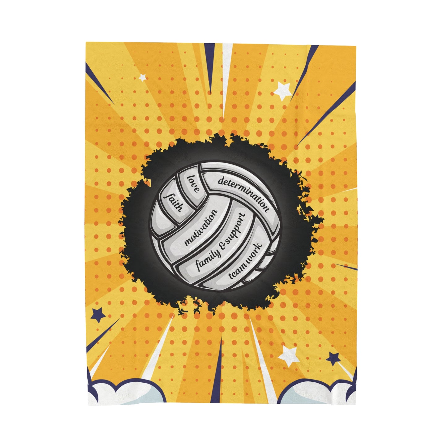 Cozy Inspirational Volleyball Blanket