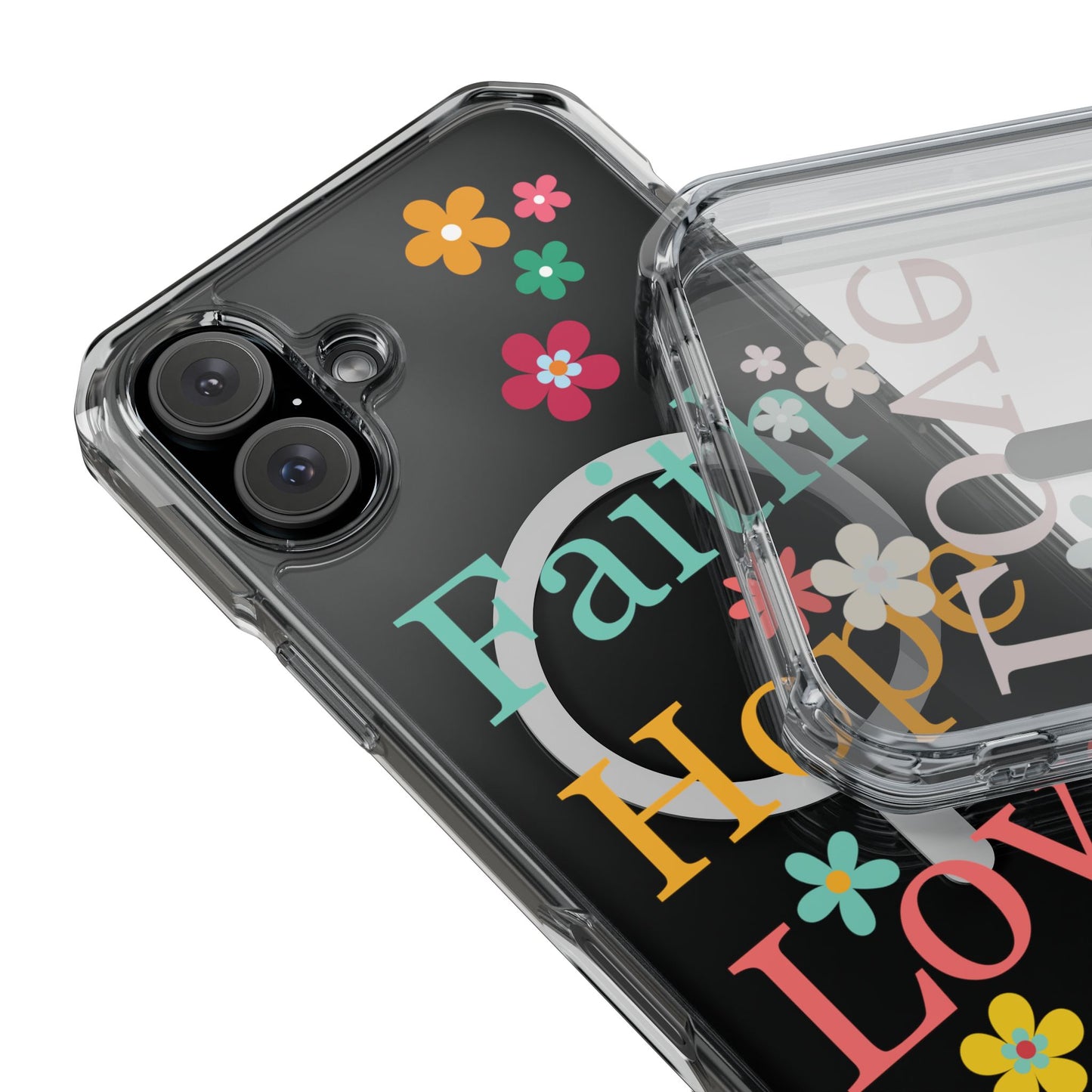 Faith, Hope, Love Magnetic Clear Impact iPhone Case