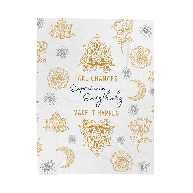 Take Chances Velveteen Blanket