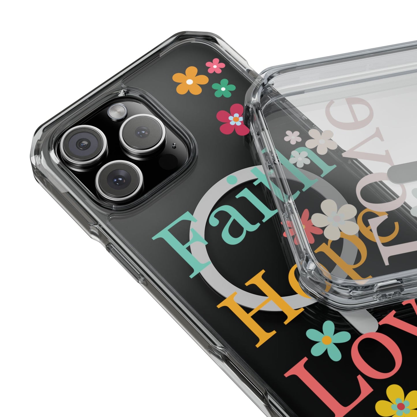 Faith, Hope, Love Magnetic Clear Impact iPhone Case