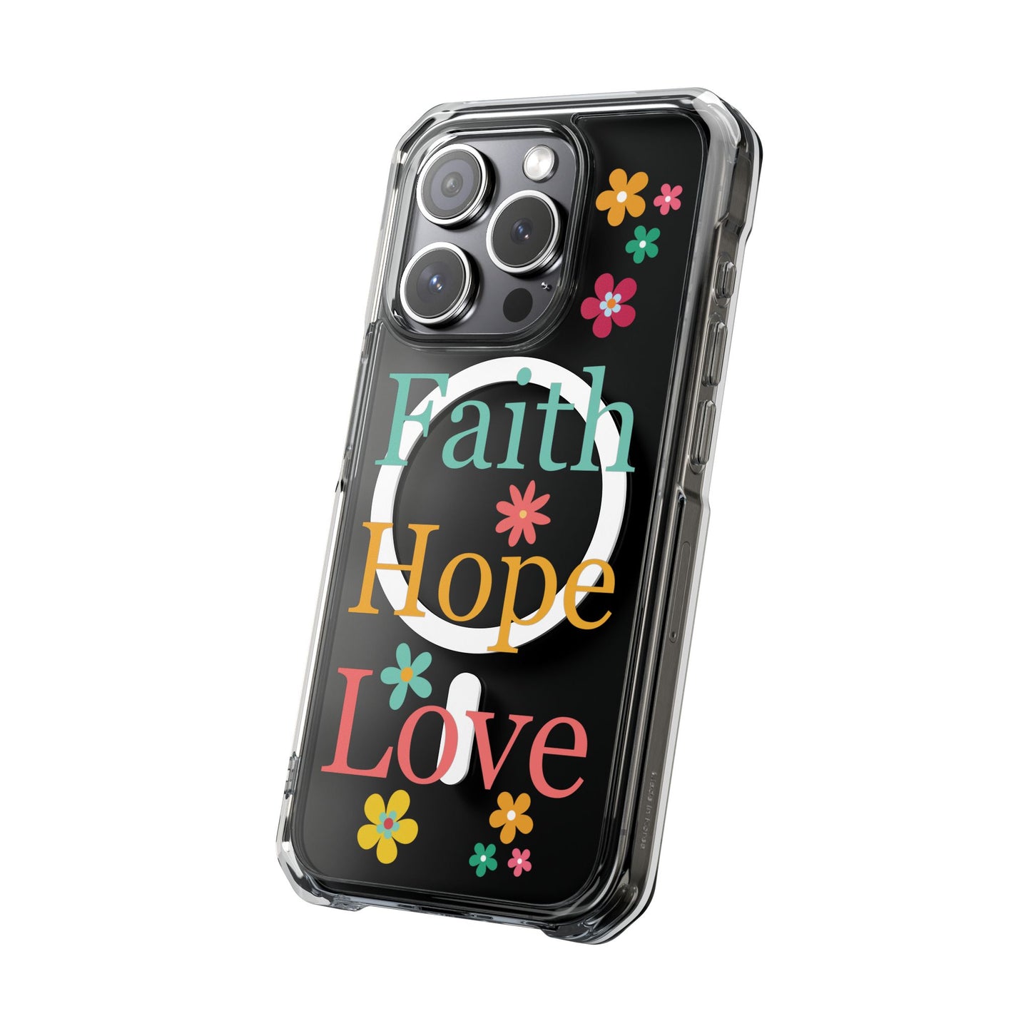 Faith, Hope, Love Magnetic Clear Impact iPhone Case