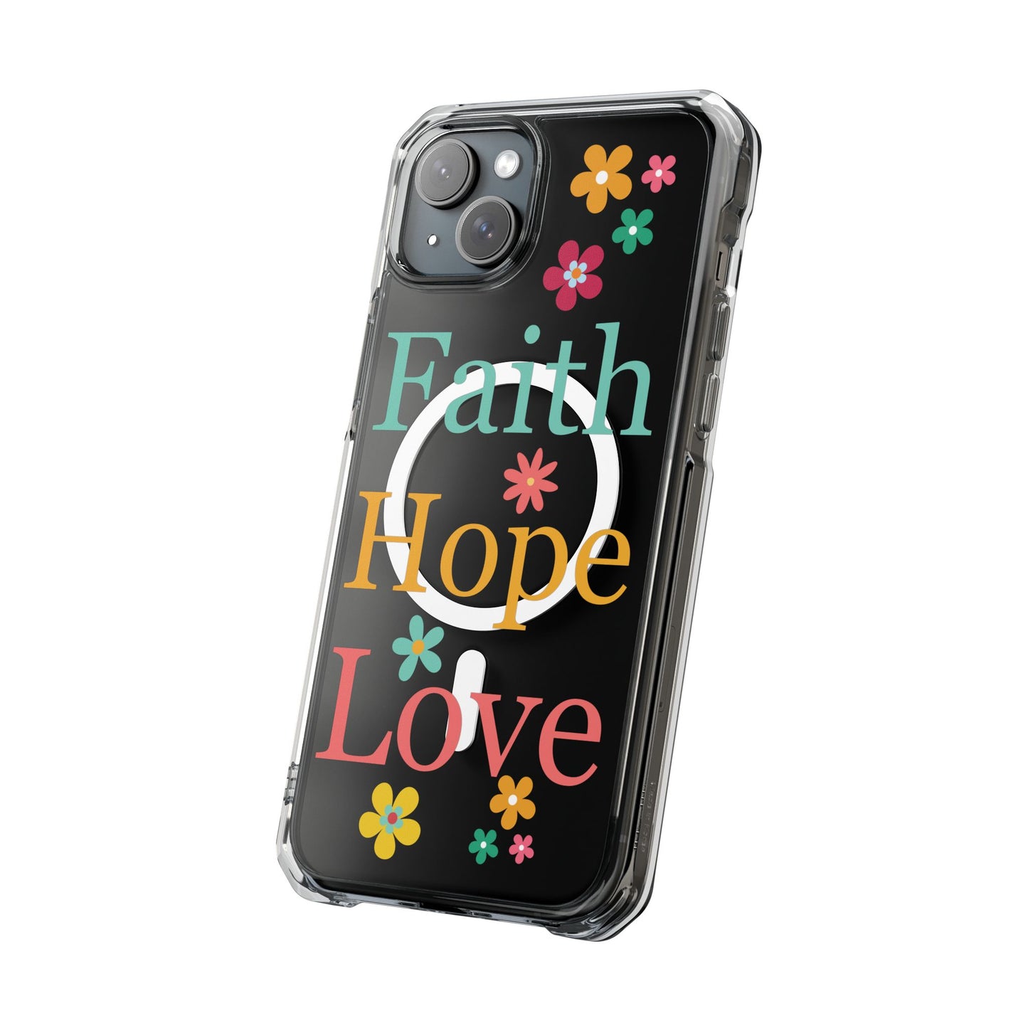 Faith, Hope, Love Magnetic Clear Impact iPhone Case