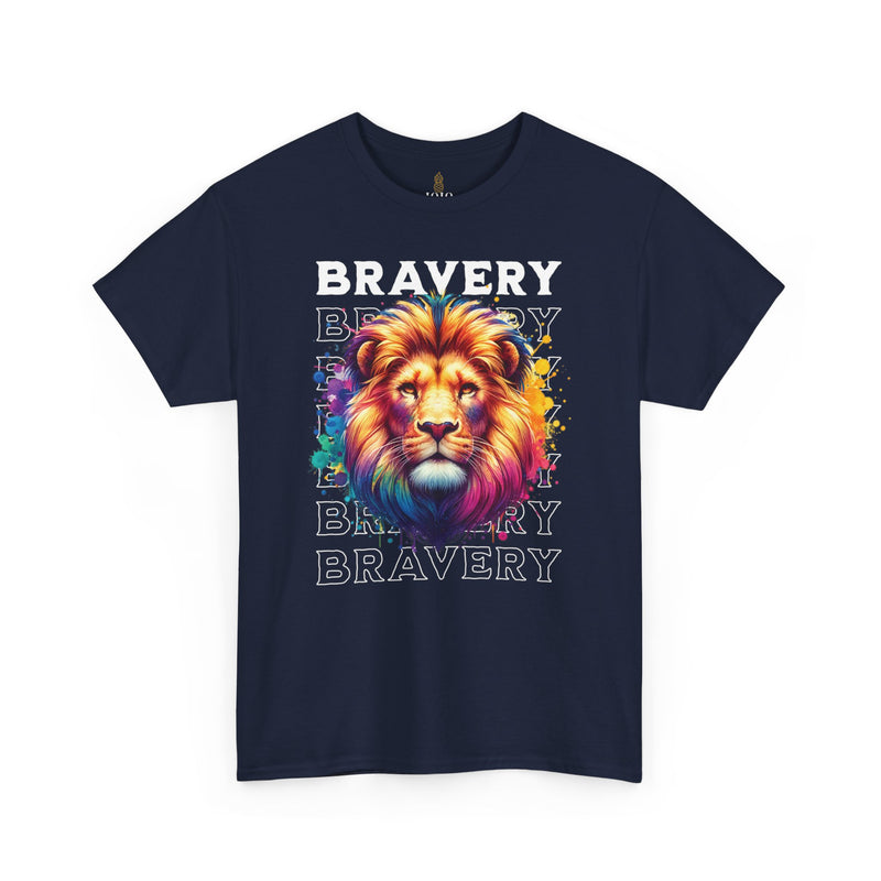 Men's Lion Bravery Shirt Sleeve T-Shirt