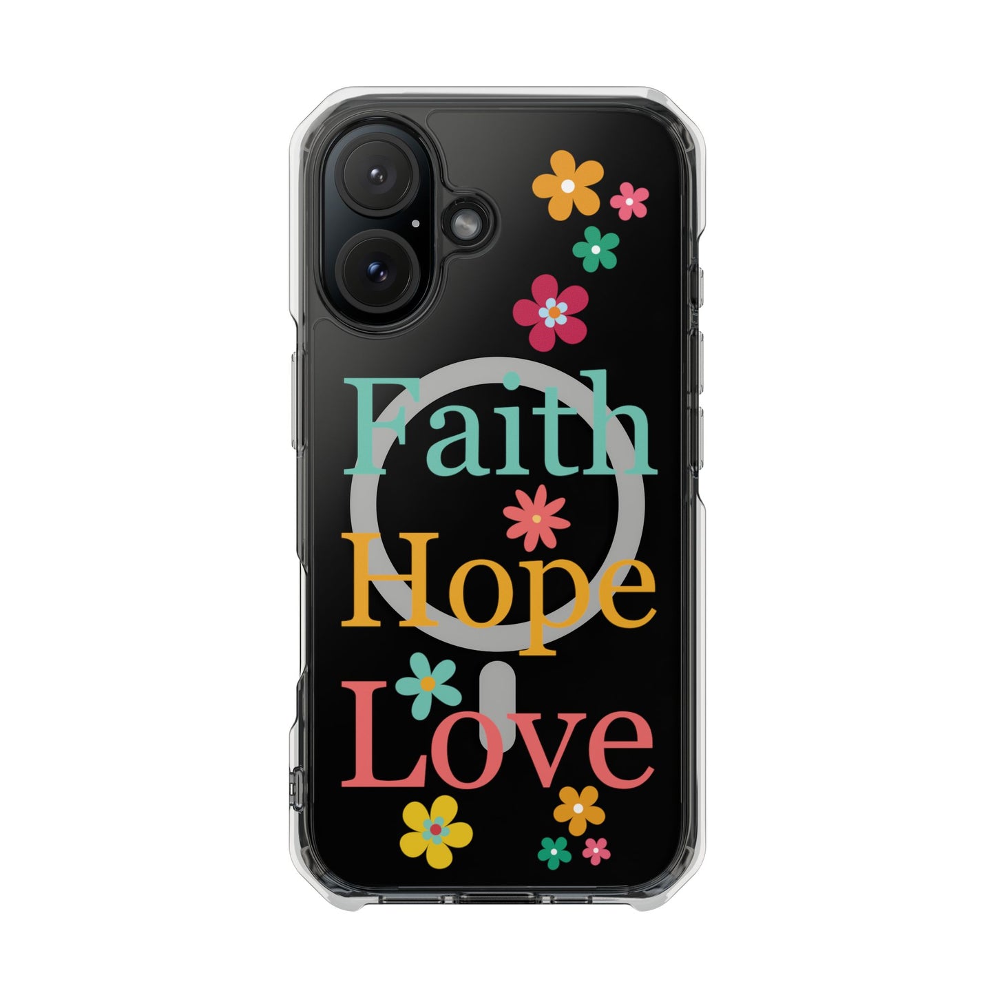 Faith, Hope, Love Magnetic Clear Impact iPhone Case