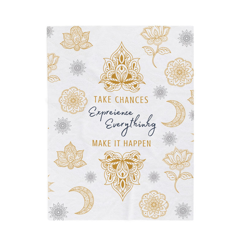 Take Chances Velveteen Blanket