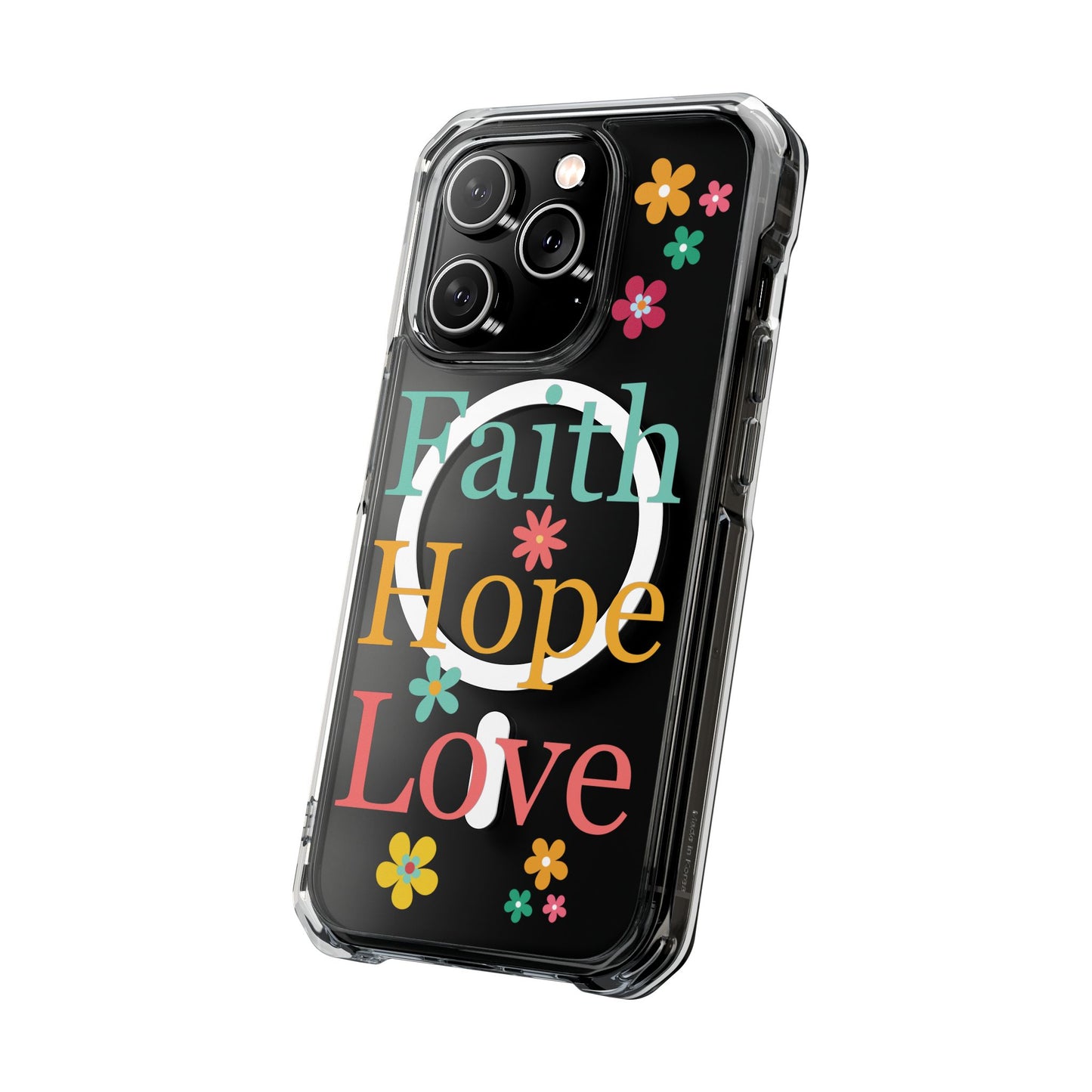 Faith, Hope, Love Magnetic Clear Impact iPhone Case