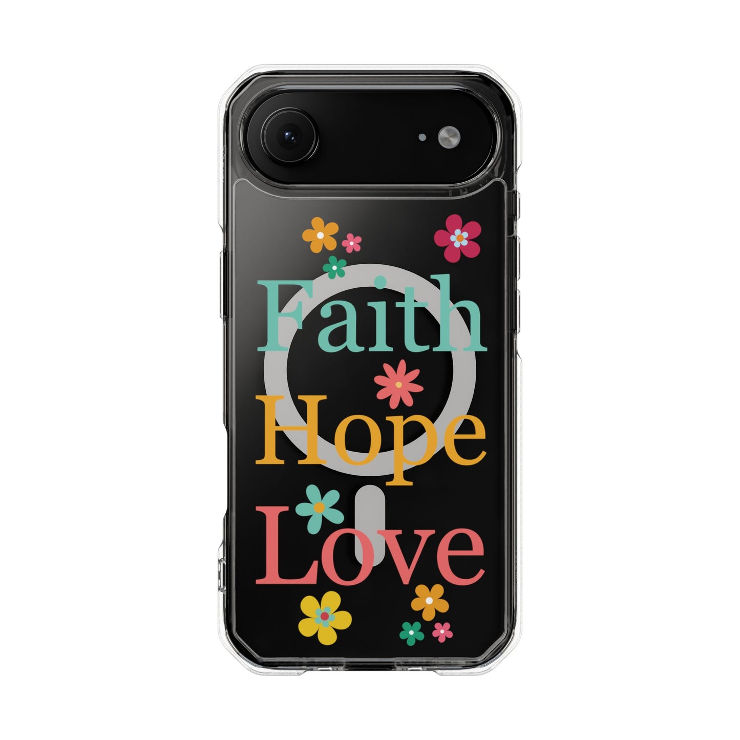Faith, Hope, Love Magnetic Clear Impact iPhone Case