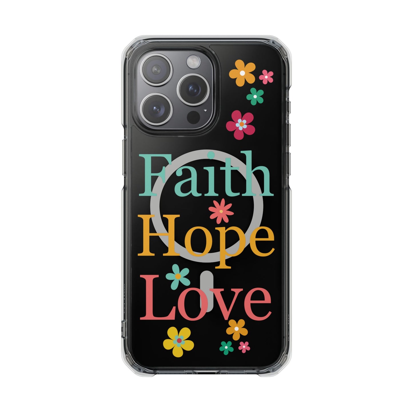 Faith, Hope, Love Magnetic Clear Impact iPhone Case