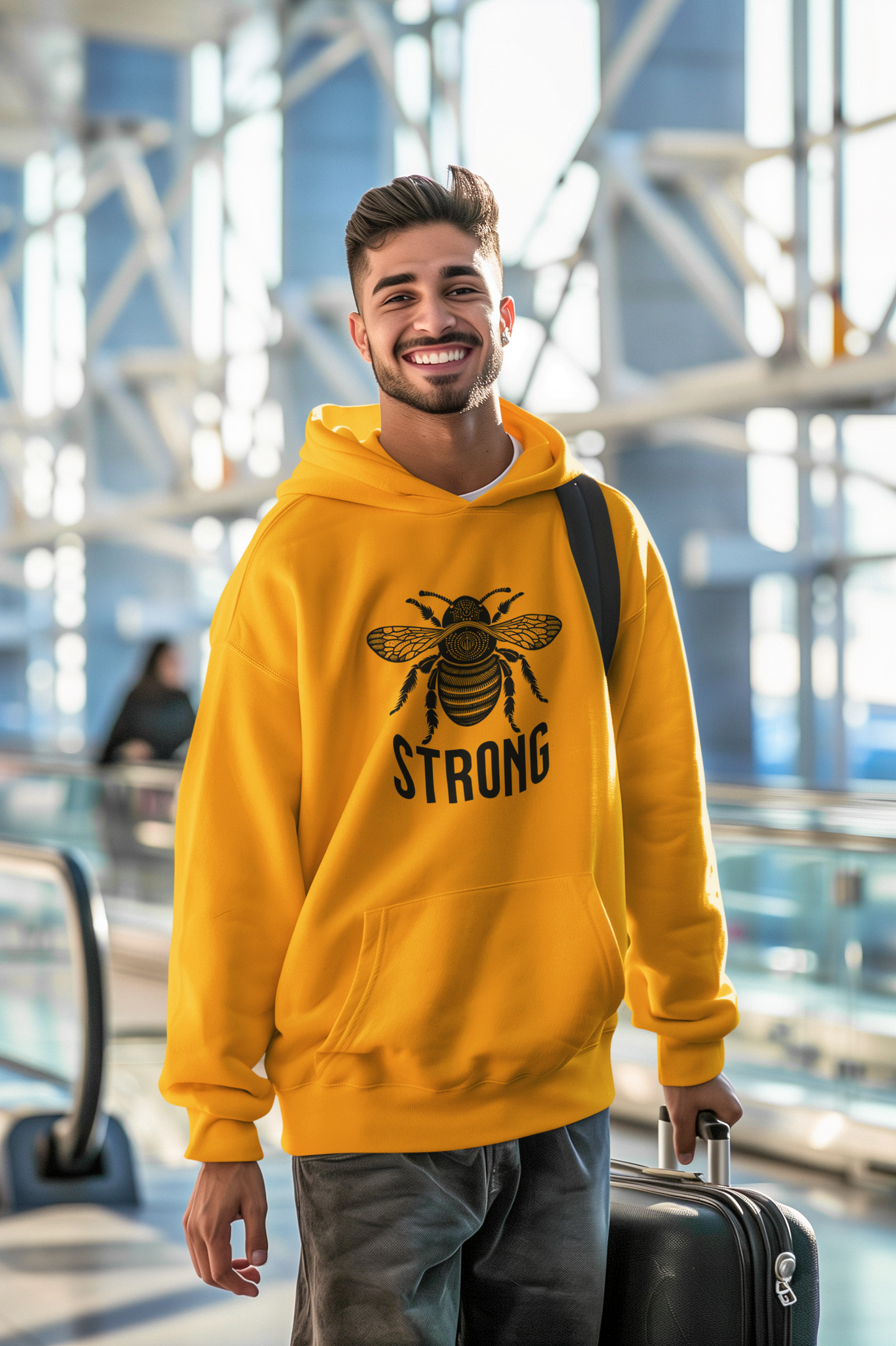 Bee Strong Unisex Sponge Fleece Pullover Hoodie