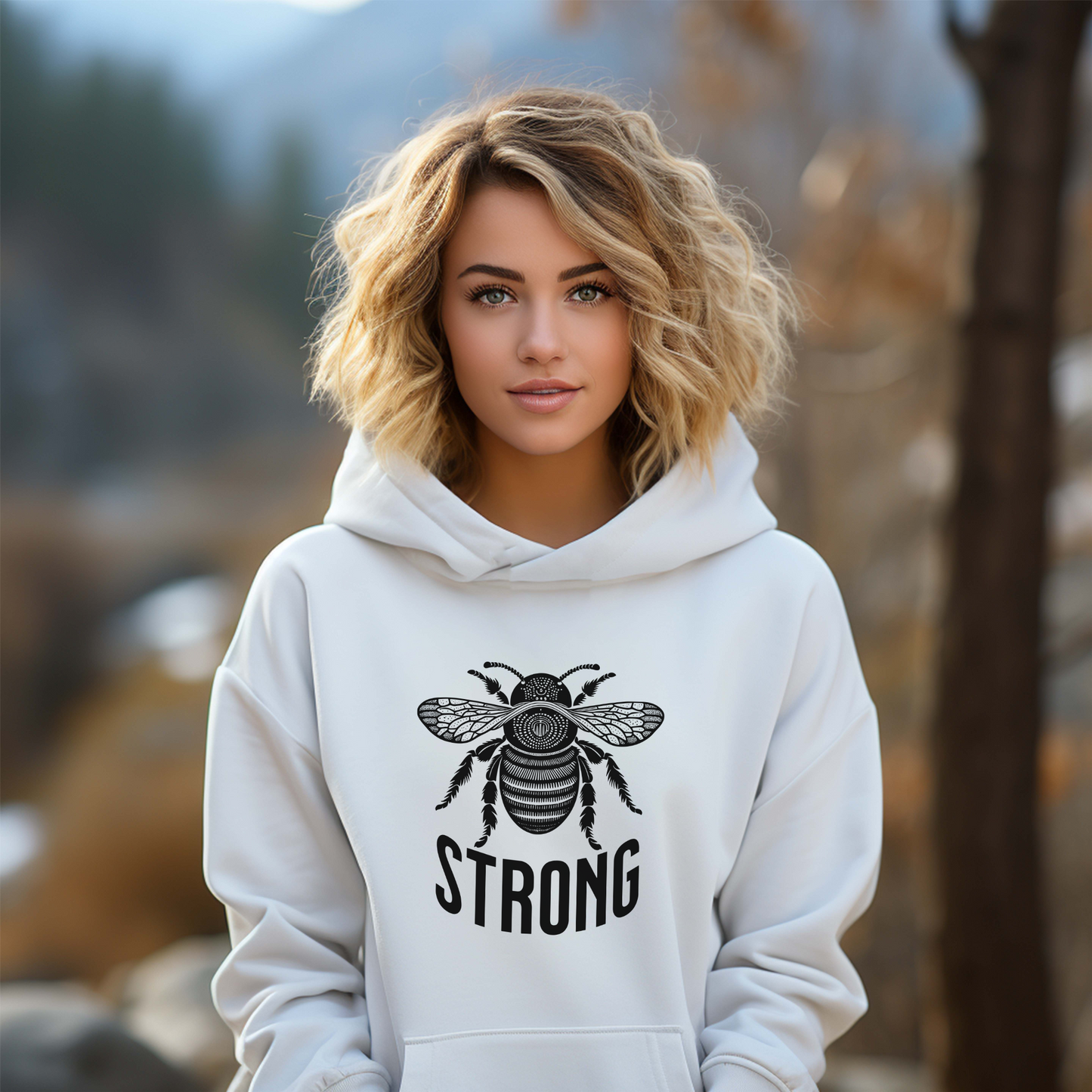 Bee Strong Unisex Sponge Fleece Pullover Hoodie