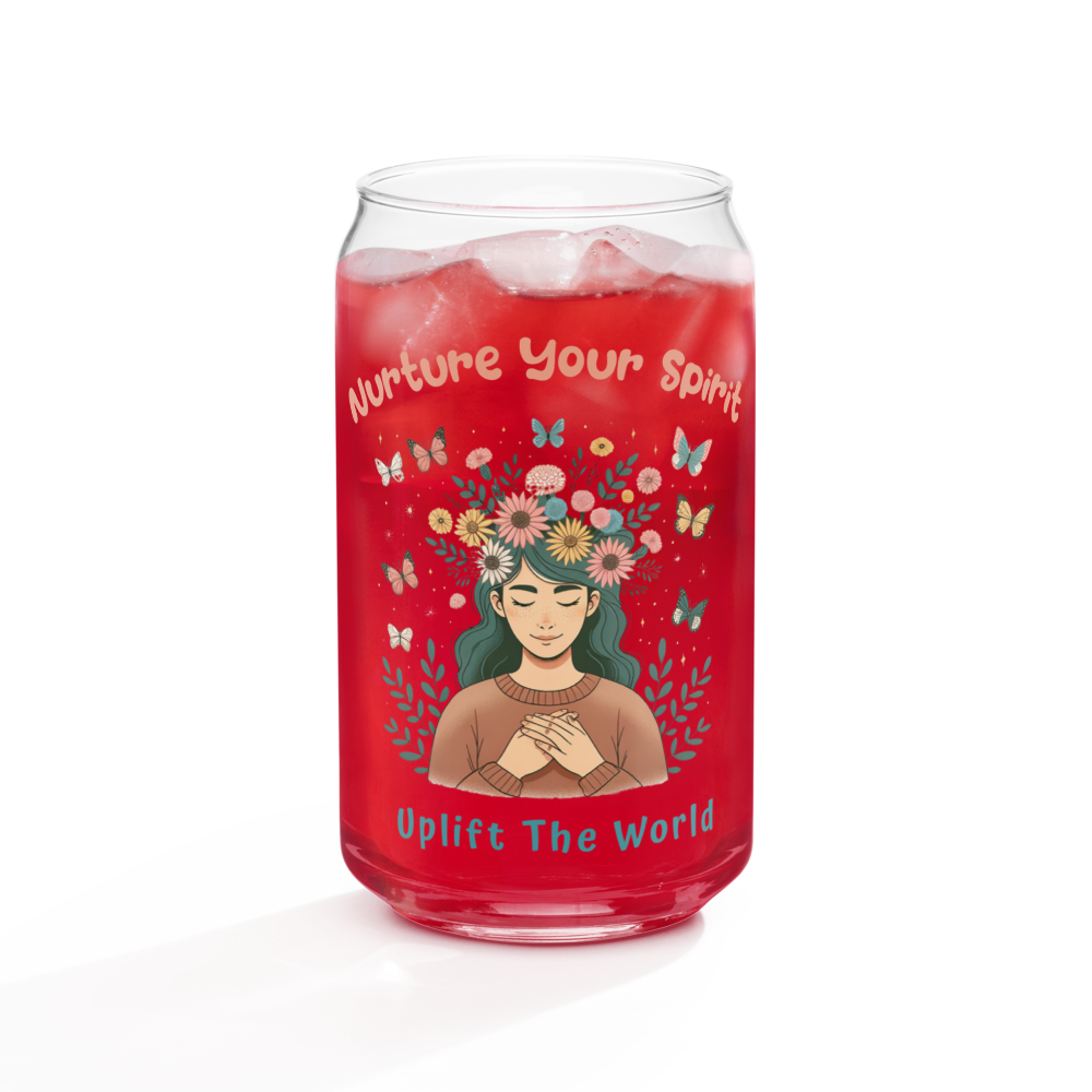Nurture Your Spirit Can-Shaped Glass 16 oz.