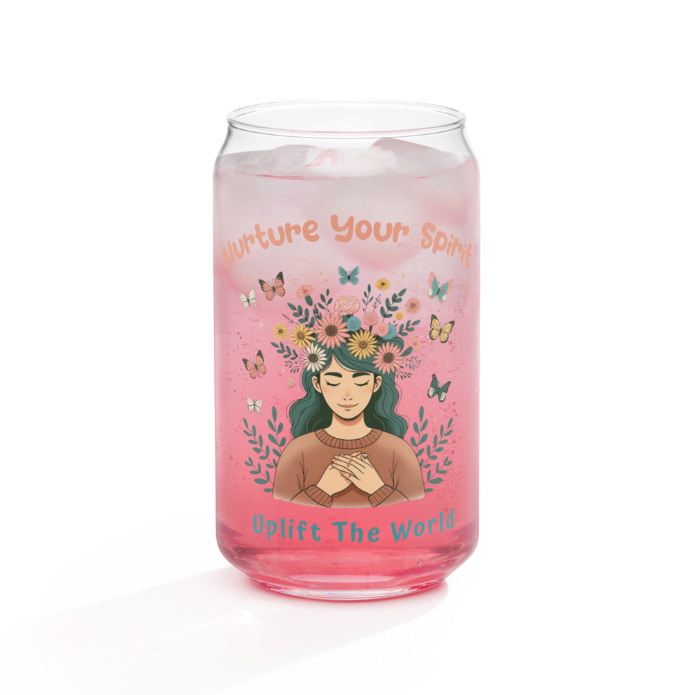 Nurture Your Spirit Can-Shaped Glass 16 oz.