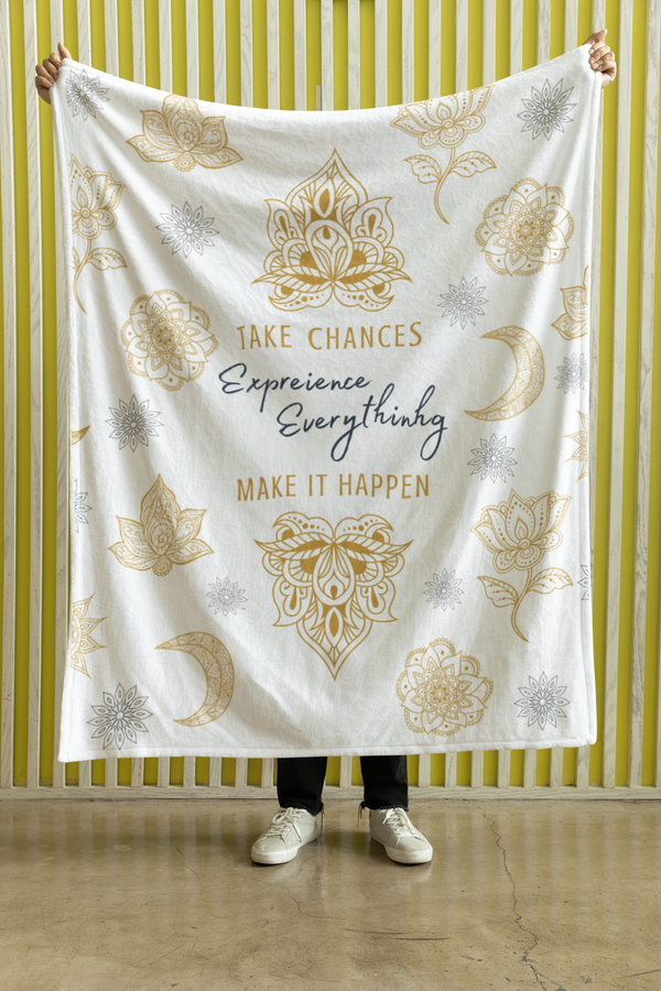Take Chances Velveteen Blanket