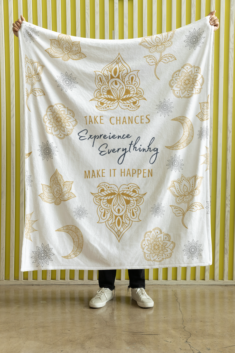 Take Chances Velveteen Blanket