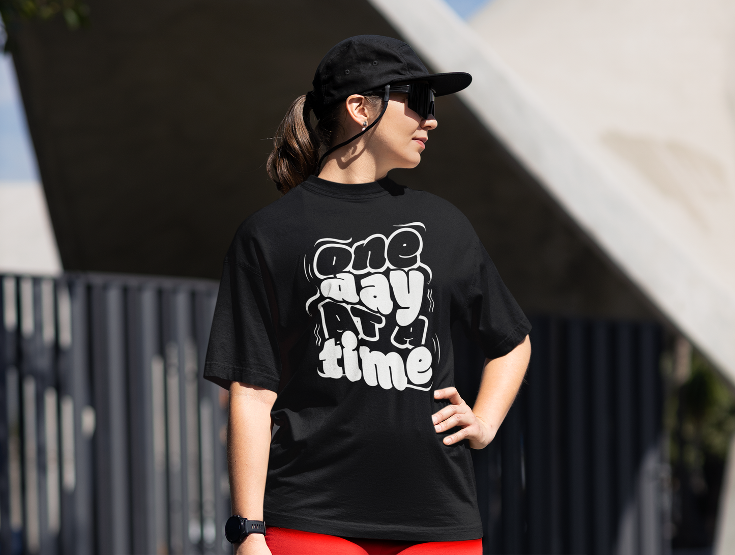 Minimalist One Day at a Time – Oversized Unisex Tee