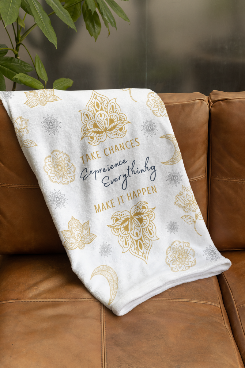 Take Chances Velveteen Blanket